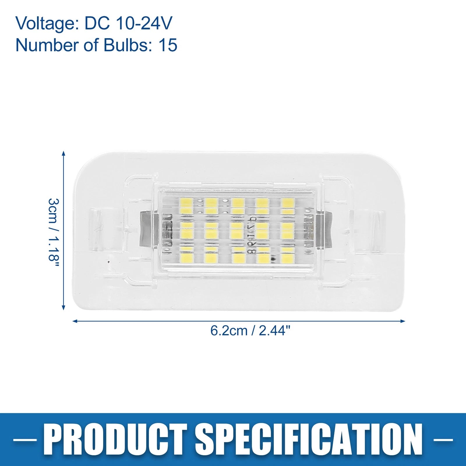 2X LED License Plate Light No.A2468201566 for Mercedes-Benz B-Class (2011–2019)