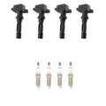 Set of 4 Ignition Coils & Spark Plugs for Mazda 3 6 (2004–2013)