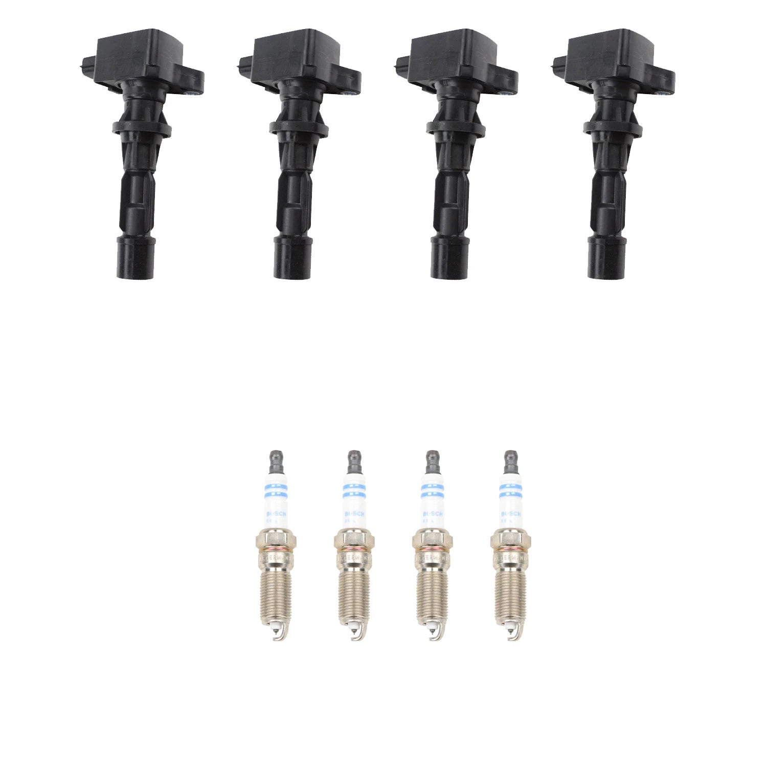 Set of 4 Ignition Coils & Spark Plugs for Mazda 3 6 (2004–2013)
