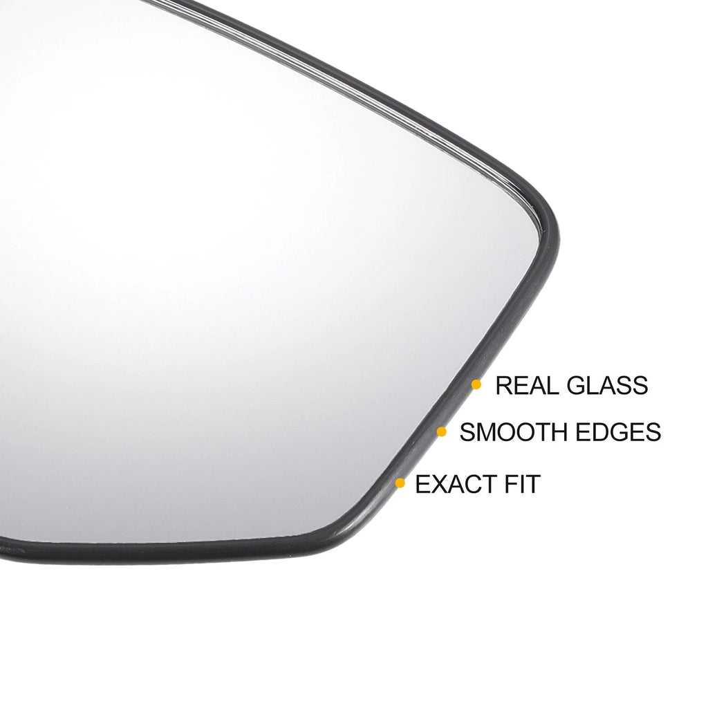 Left Side White Mirror Glass w/ Back for Honda Accord (2008–2010)