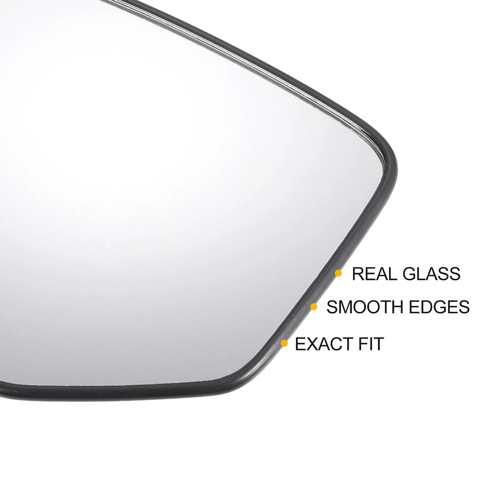 Left Side White Mirror Glass w/ Back for Honda Accord (2008–2010)