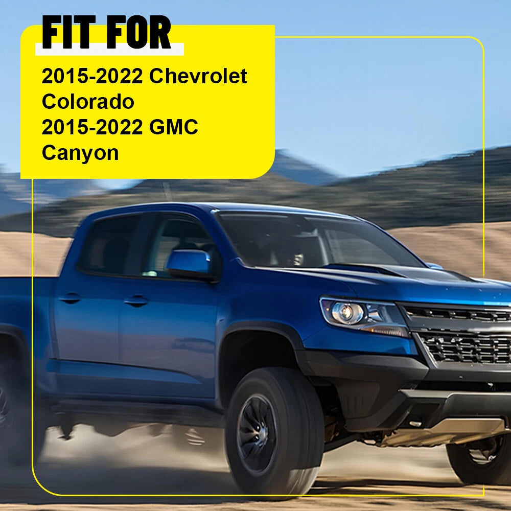 Stainless Steel Black Pillar Post Trim for Chevy Colorado GMC Canyon (2015–2022)