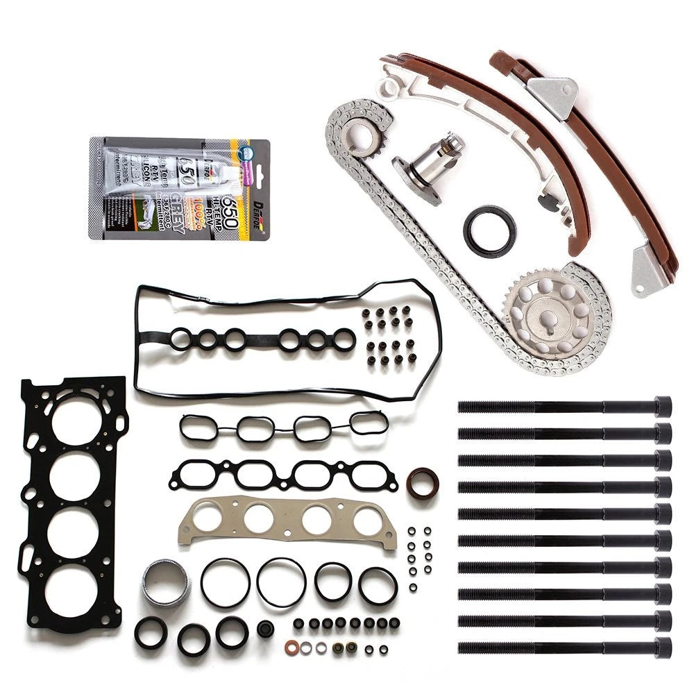 Head Gasket Set with Bolts & Timing Chain Kit for Toyota Celica (2000–2005)