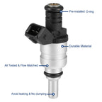 6 Pcs Fuel Injector for BMW 323i 2.5L (1998–2000) No. 13537546244/7546244