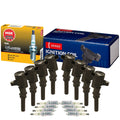 Set of 8 Ignition Coils & Spark Plugs for Ford Lincoln Mercury (Denso, NGK)