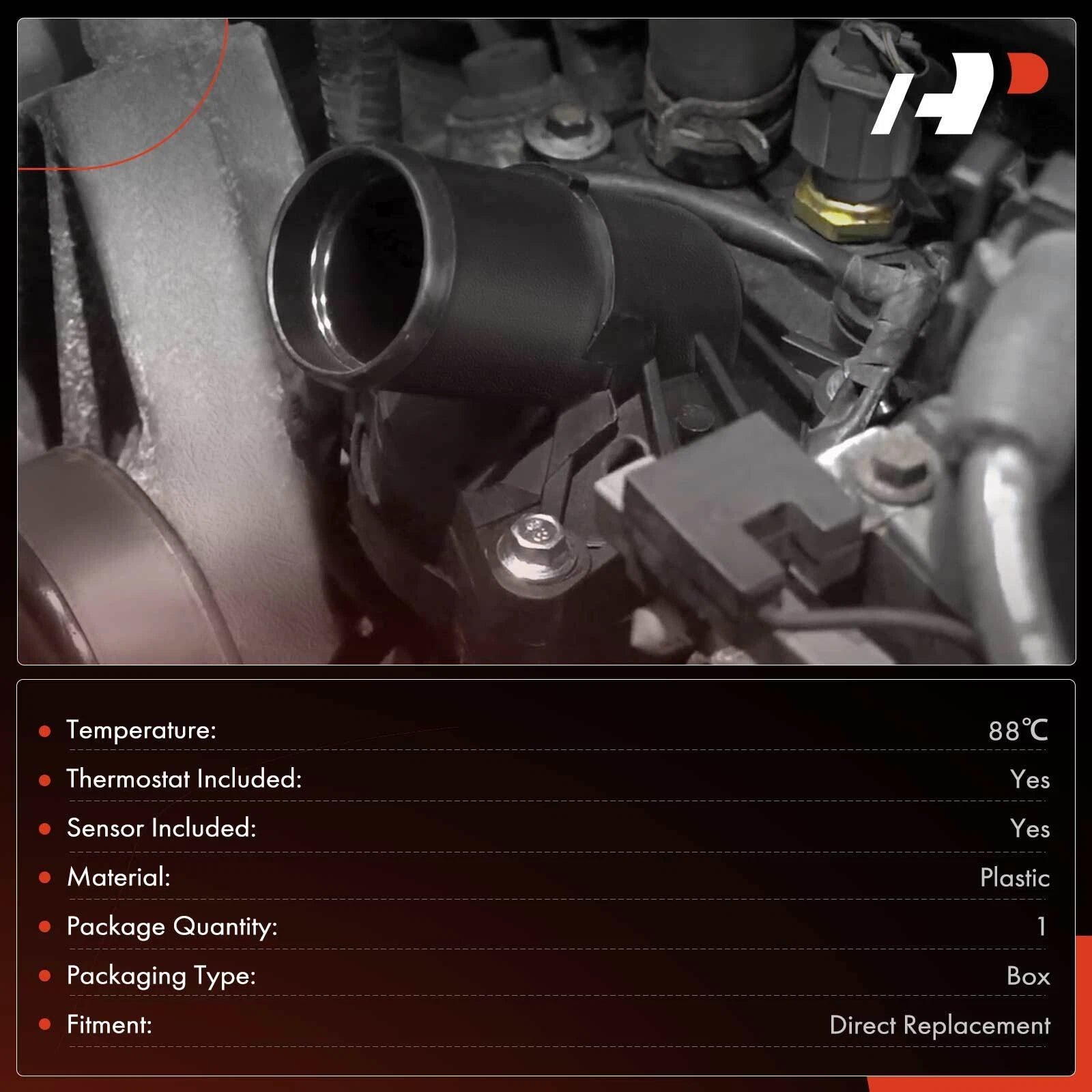 Thermostat Housing Assembly with Sensor for Ford Transit (2011-2018)