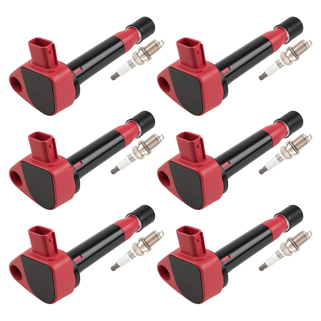 6X Ignition Coils & Spark Plugs for Acura TL CL 3.2L Honda Accord 3.0L (99–04)