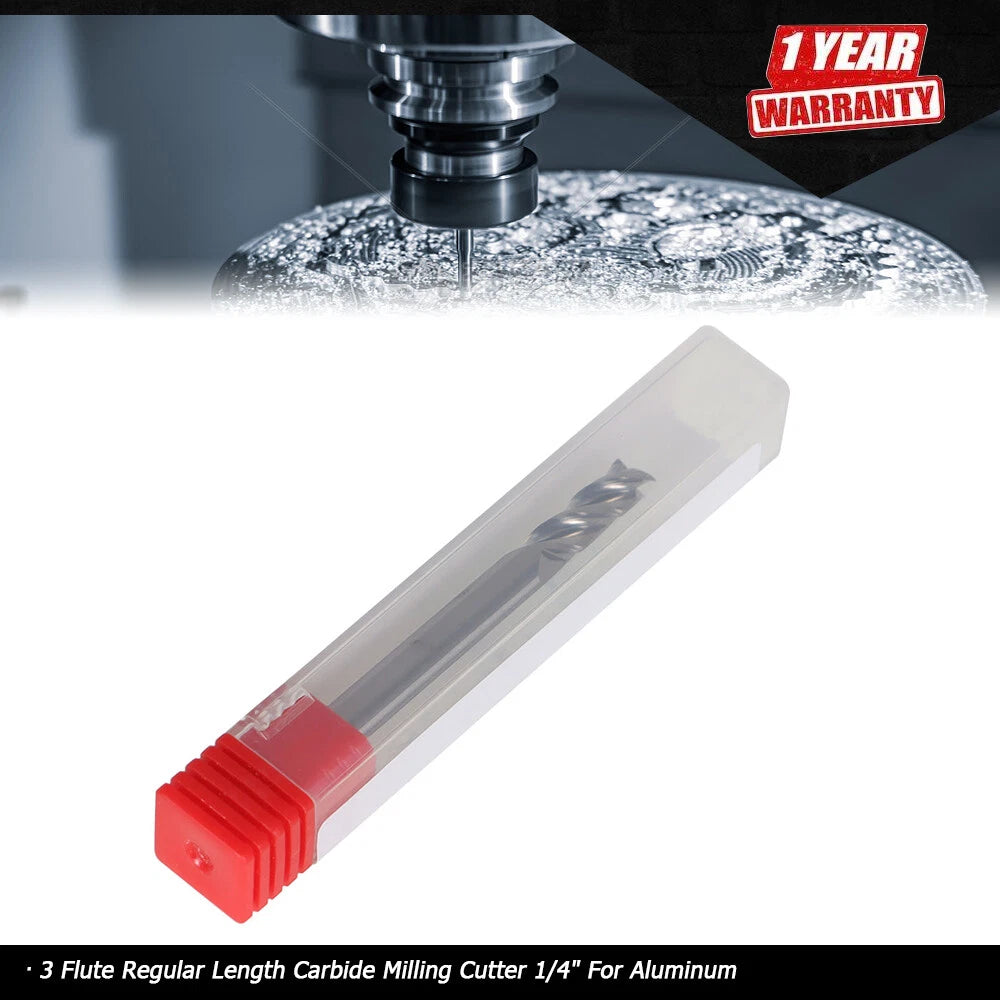 3 Flute Carbide Milling Cutter for Aluminum (Regular Length)