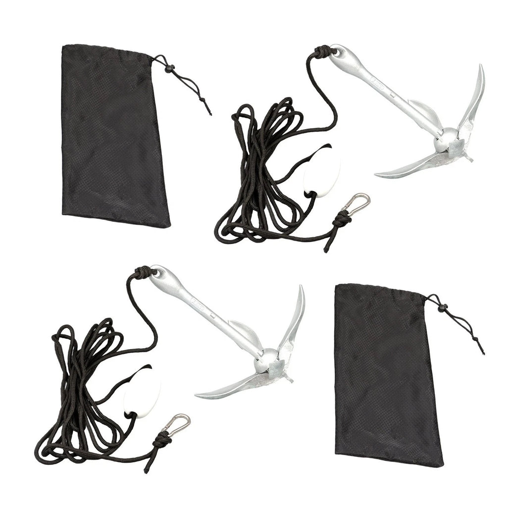 Folding Anchor Set for Small Boats Canoe Paddle Boards (1.5-7.1 lb)