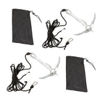 Folding Anchor Set for Small Boats Canoe Paddle Boards (1.5-7.1 lb)