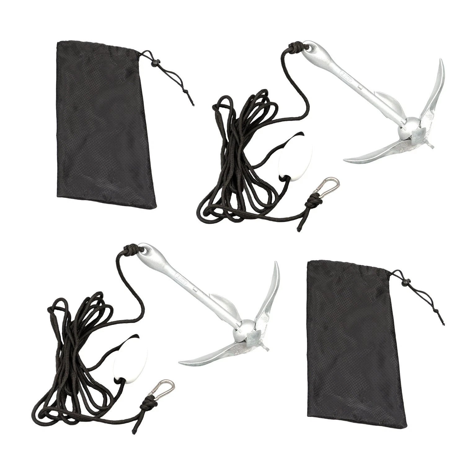 Folding Anchor Set for Small Boats Canoe Paddle Boards (1.5-7.1 lb)