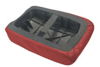 Console Lid Pull Over Cover Leather for Infiniti FX35 (2009–2012) Red Black Stitch
