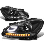 LED DRL Projector Headlight Pair for Mercedes C-Class (2012–2015)