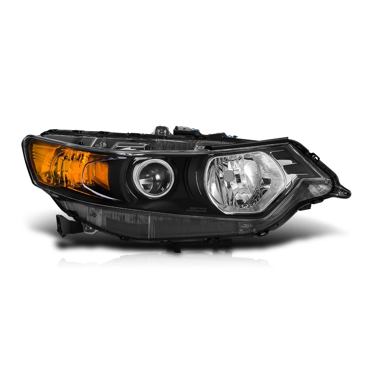 Right Side Projector HID Headlight Lamp Black for Acura TSX (2009–2014)