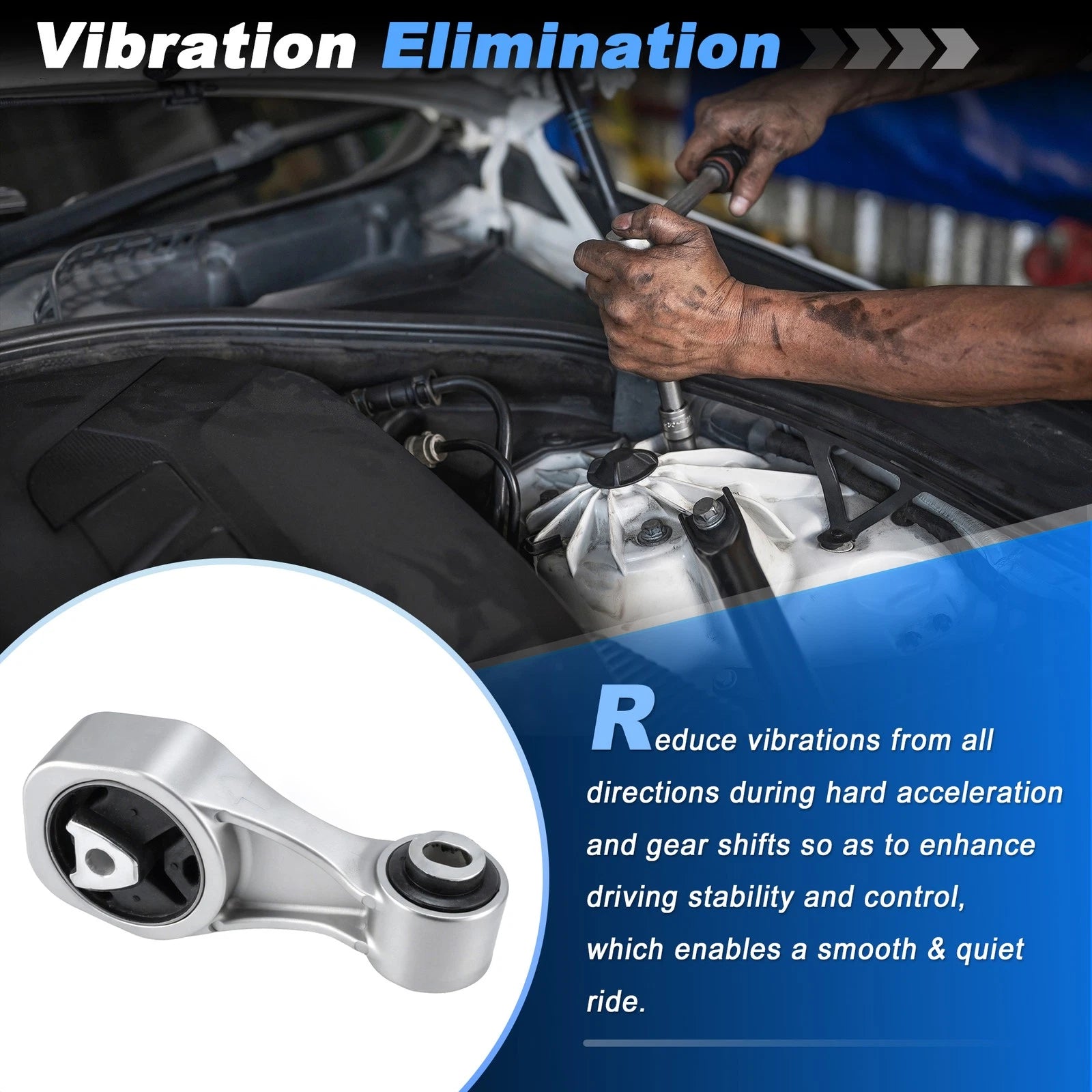 Front Right Engine Torque Strut Mount A7376 for Nissan Sentra (2013–2019)