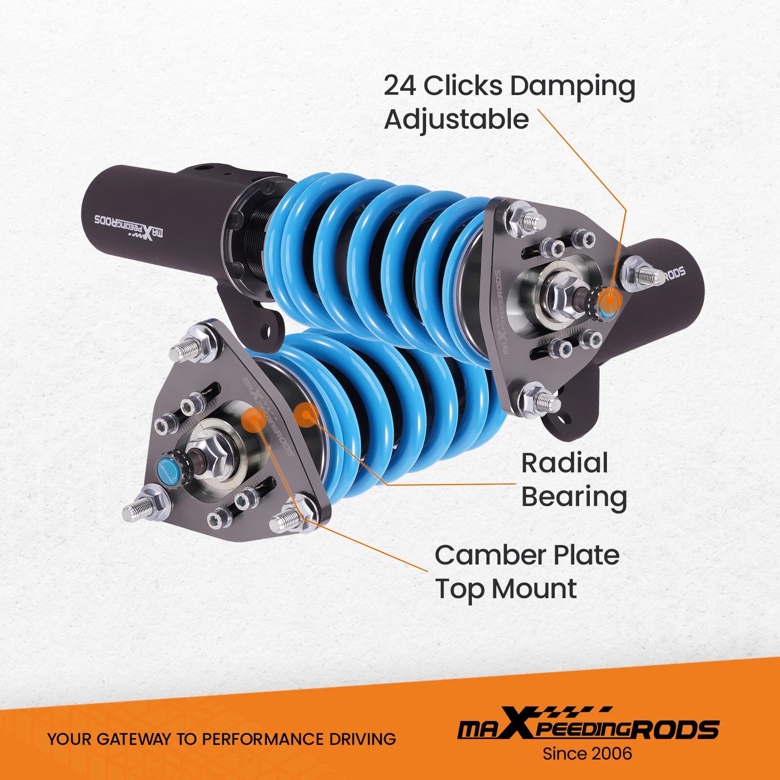 24 Way Adjustable Coilovers for Mitsubishi Lancer (2008-2016)