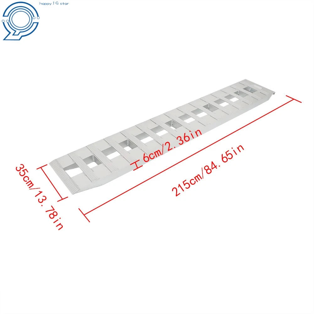 Set of 2 Aluminum Ramps for Car Trailer Truck (6000 lbs Capacity)