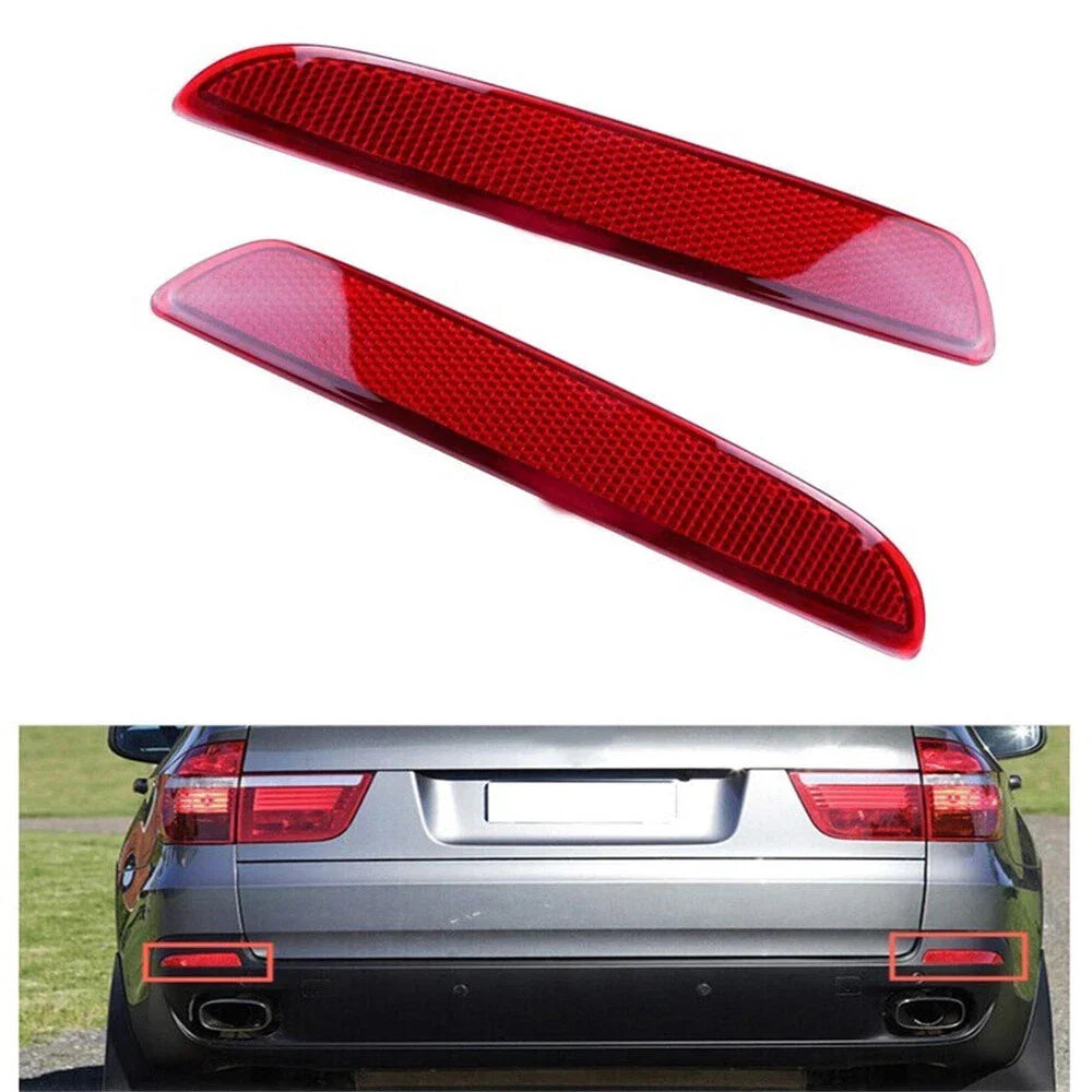 Rear Bumper Reflectors  Brake Stop Lamp Red Lens for BMW E70 (2007-2013)