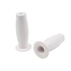 Universal 7/8" Easy-Hold Hand Grips for Vintage Motorcycle Handlebars White