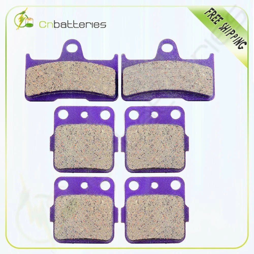 Front and Rear Brake Pads for Yamaha YFM660F Grizzly 660 (2002–2004) Carbon Fiber