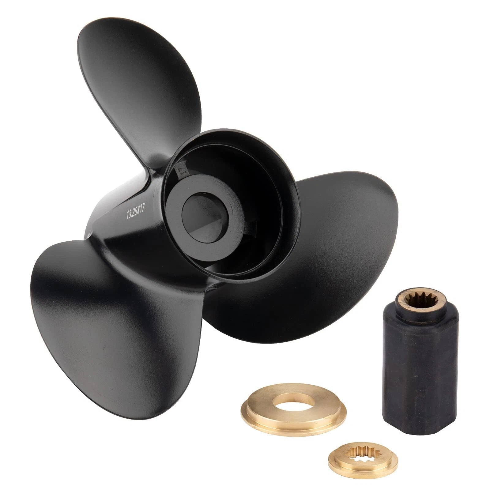 13 1/4 x 17 Boat Propeller 13 Spline for Evinrude 40-140HP (Fits 765183, RH)