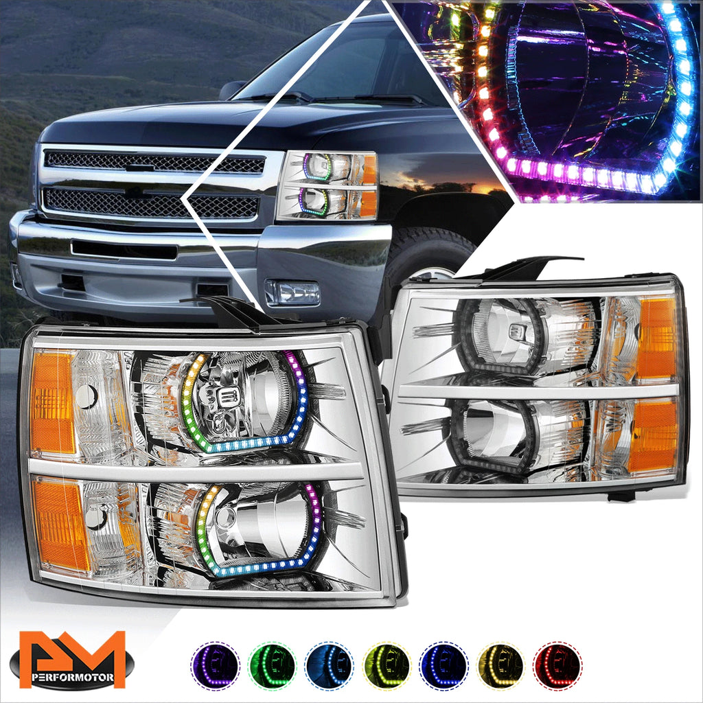 Headlight Lamps for Ford Super Duty (2017–2019) Black Housing Amber Corner