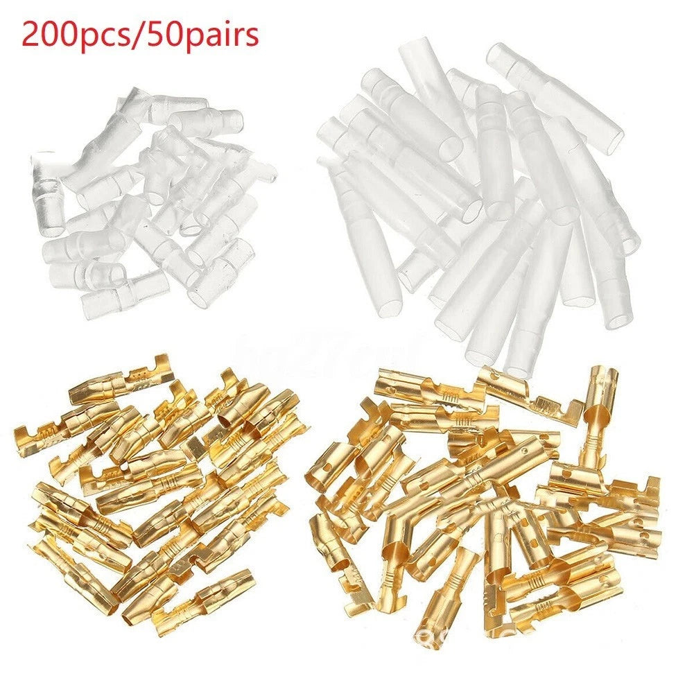 Assortment Terminals Kit for Electrical Wire Crimp Connectors (Male/Female)
