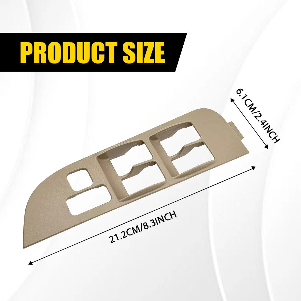 Left Master Power Window Switch Bezel Cover for Toyota Corolla (1998–2002) Beige