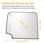 Heated Left Upper Side Rearview Mirror Glass for Chevrolet Silverado 1500 (2014–2019)