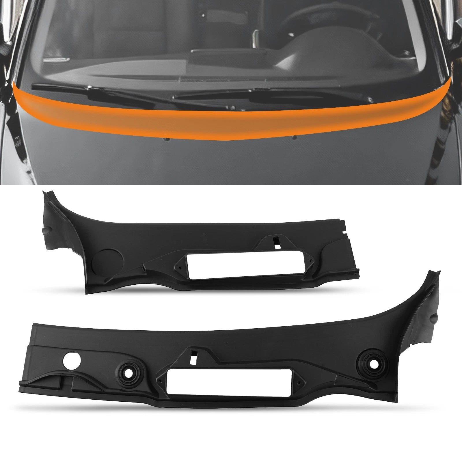 Front Cover Panel for BMW 3-Series E92 E93 (2006–2013) 51717161033 Black Plastic LHD