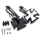 Custom LED Turn Signal Integrated Mirror for Honda Kawasaki Suzuki Yamaha