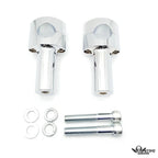 4" Solid Billet Chrome Riser Kit for 1-1/4" Handlebars (1/2-13UNC)
