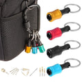 Set of 6 Screwdriver Bit Holders 1/4 Hex Shank Adapter with Carabiner