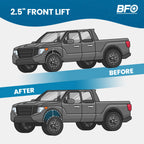 2X 2.5" Front Lifted Struts for Nissan Frontier 4WD (2005–2022)