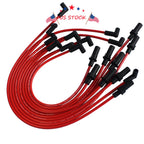 Set of 8 Red Spark Plug Wires for Dodge 1500 2500 3500 (1990-2003)