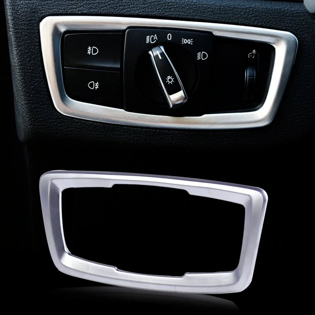 Chrome Headlight Light Switch Bezel Cover Trim for BMW X1 (2016-2023)