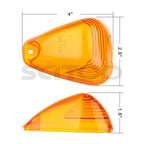 5X Amber Cab Marker Lens & T10-6-3020-SMD Blue LED Bulbs for Ford