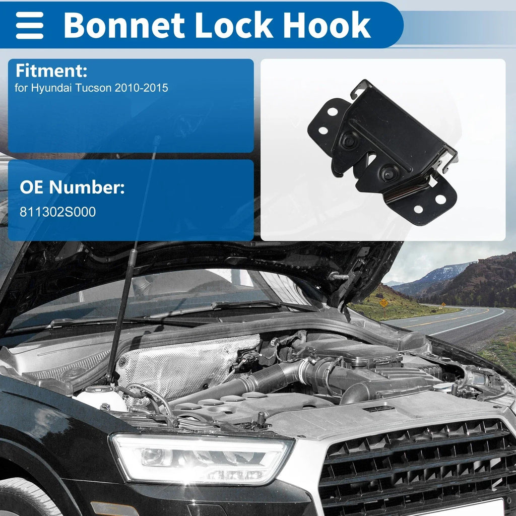 Hood Latch Assembly for Hyundai Tucson (2010-2015) 1 x Quality Replacement