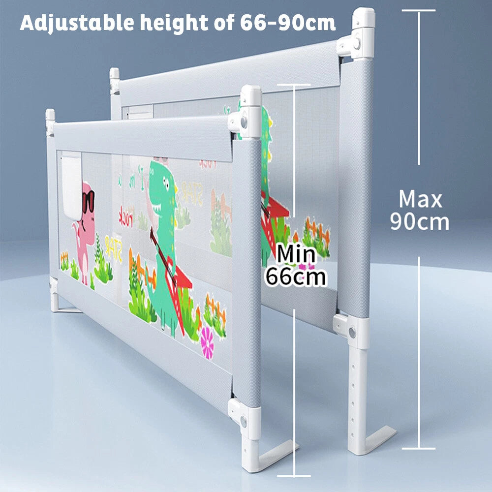 Adjustable Folding Kids Safety Bed Rail for Toddler Cot (Fits Most Models)