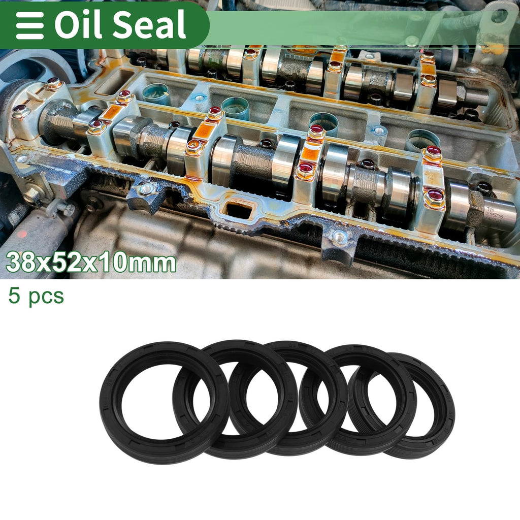Oil Seal   - NBR Rubber 38x52x10mm Black
