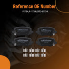 Rear Ceramic Brake Pads Kit for Chrysler 200 (2015–2017) Jeep Renegade (2015–2023)