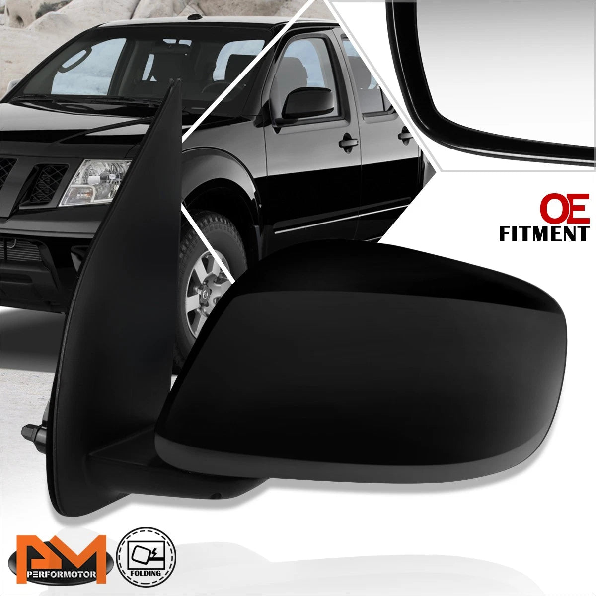 Manual Adjustable Side Rear View Mirror Left for Frontier/Xterra (2005–2015)