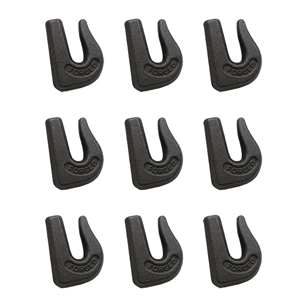 Set of 9 Weld On Grab Chain Hooks 6,600 lb Load Rating 0900104