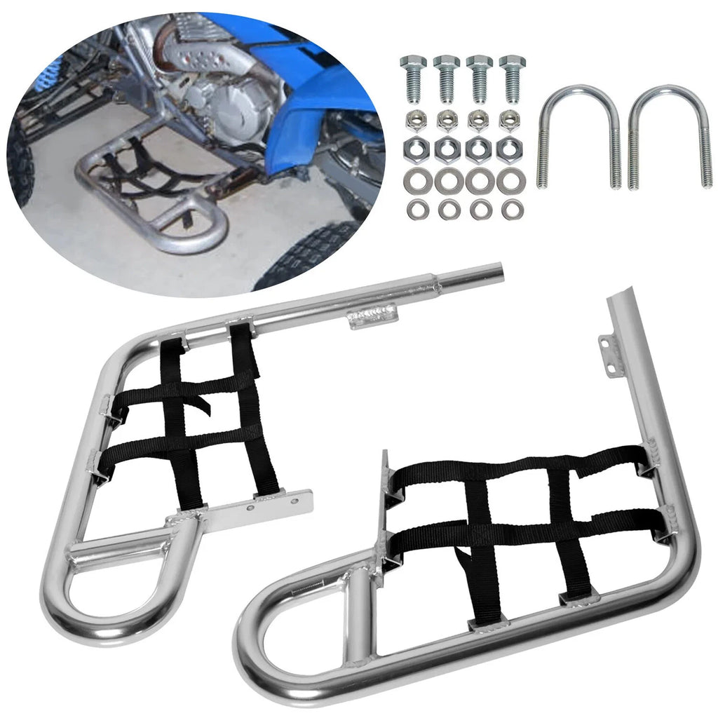 Set of 2 Aluminum Silver Nerf Bars for Honda TRX 250X (1987-1988) TRX 300EX 300X (1993-2009)