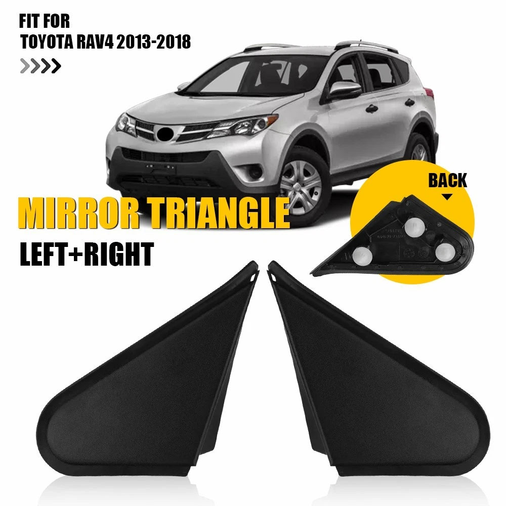 1 Pair Side Rear View Mirror Corner Triangle Trim for Toyota RAV4 (2013–2018)