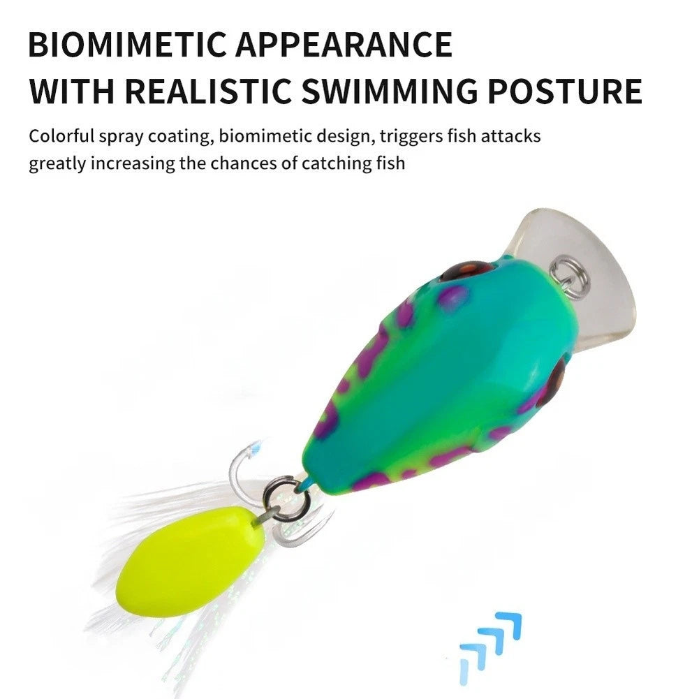 Fishing Lure Set of 2 (6g, 8g) with Feather Treble Hook for Bass