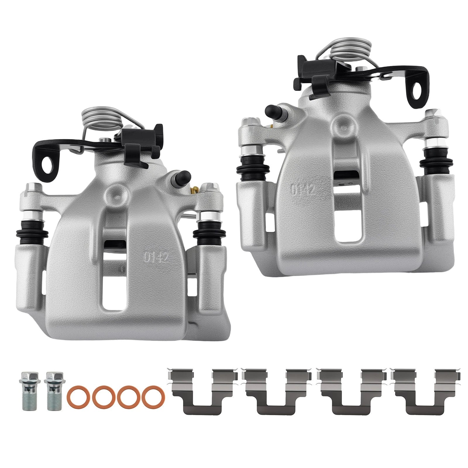 Set of 2 Rear Brake Calipers for Audi A4 Quattro (2005–2009) with Bracket
