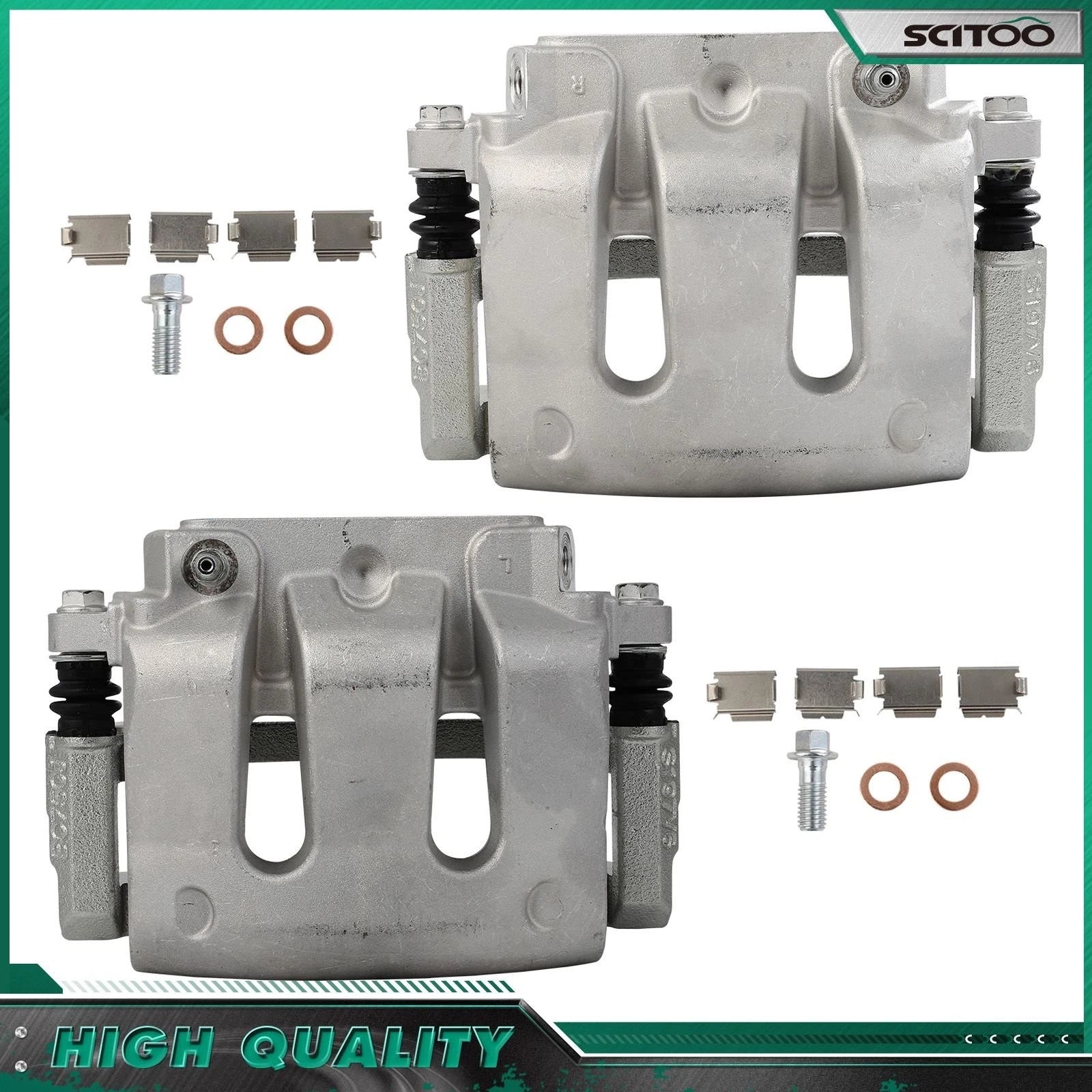 Front Pair Brake Calipers w/ Bracket for Ford Mustang (2005–2010)