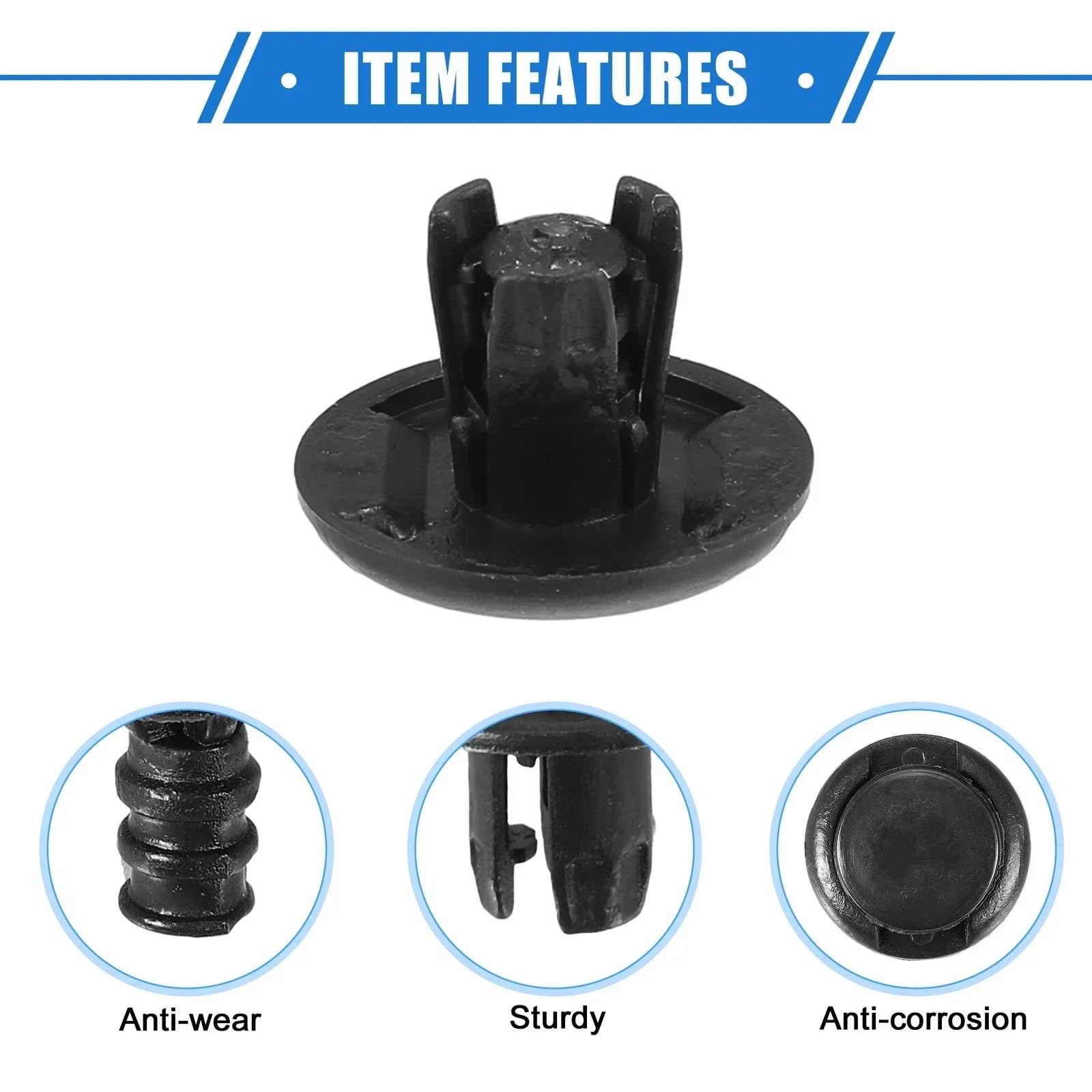 Fender Liner Clips 20 x for Honda - Plastic Black Automotive Clips