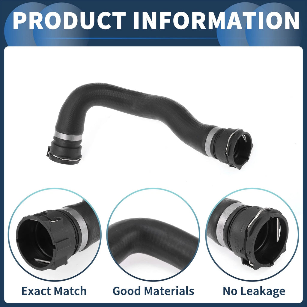 Radiator Hose for Audi A8 Quattro 3.0L (2012–2016) No. 4H0121101AB Black